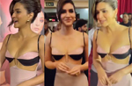 Kriti Sanon sizzles in a pink cut-out dress at the Crew premiere; hot video goes viral